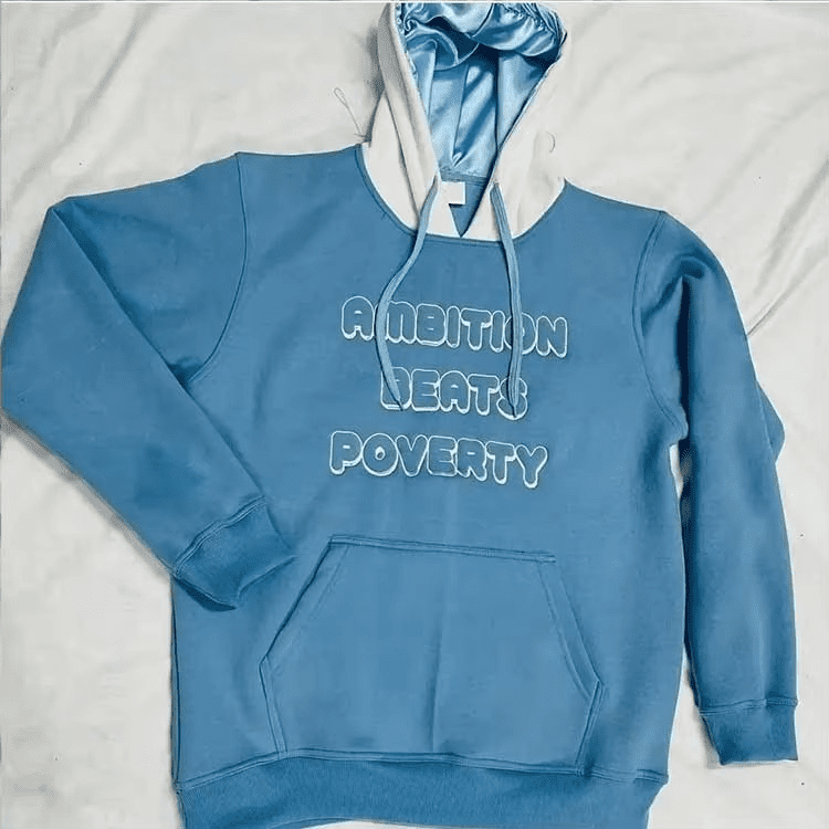 Plain Hooded Pullover Silk Men Satin Lined Hoodie With Silk Hood